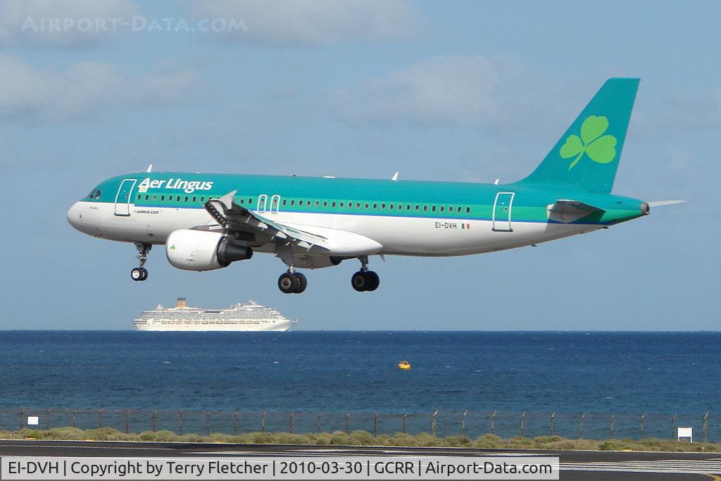 EI-DVH, 2007 Airbus A320-214 C/N 3345, Aer Lingus A320 at Arrecife , Lanzarote in March 2010