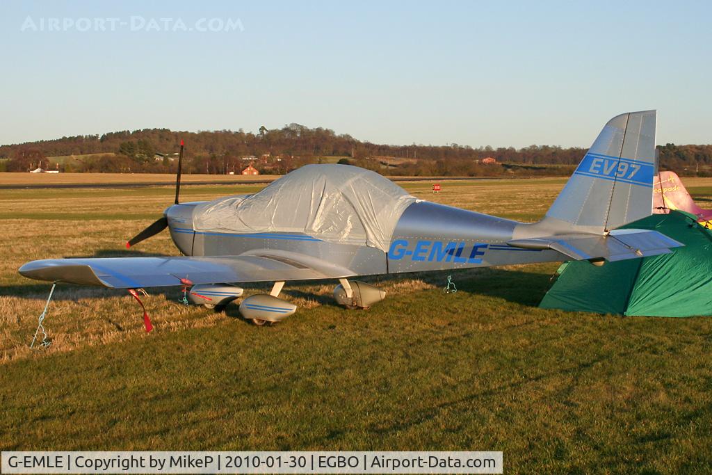 G-EMLE, 2004 Aerotechnik EV-97 Eurostar C/N PFA 315-14251, Visitor to Icicicle 2010.