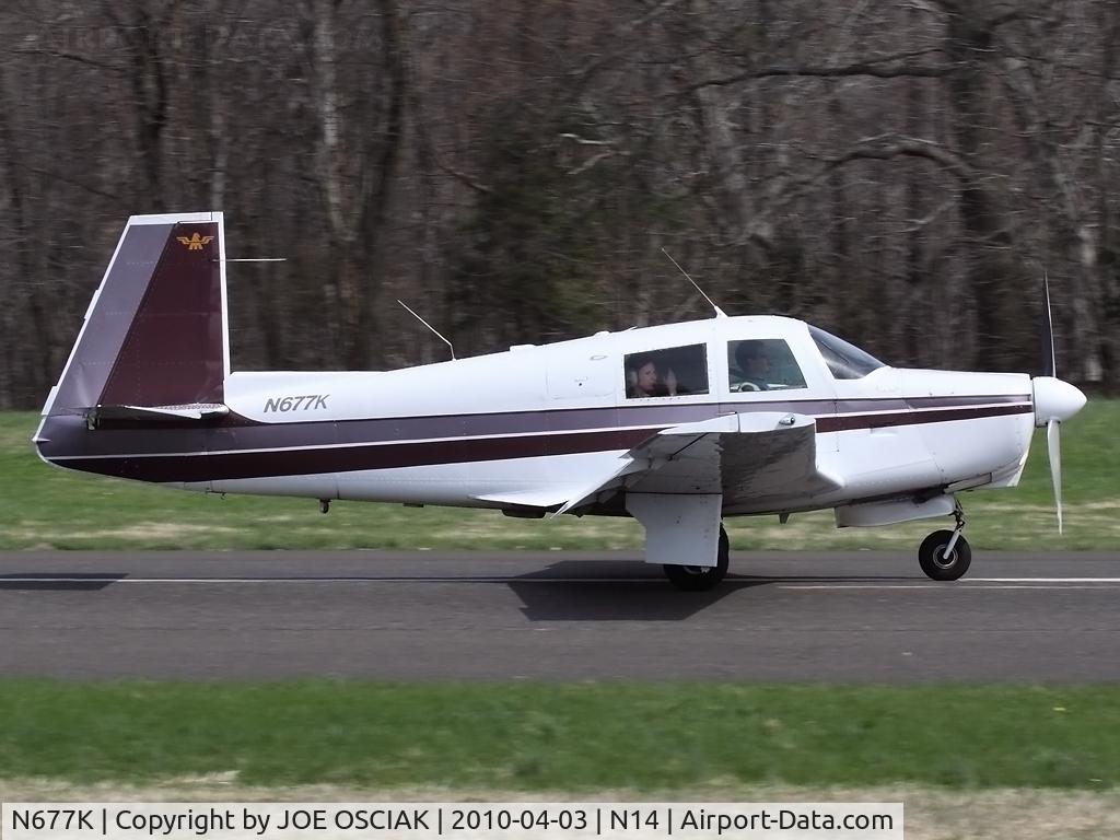 N677K, 1965 Mooney M20C Ranger C/N 3178, Arriving at the FlyingW