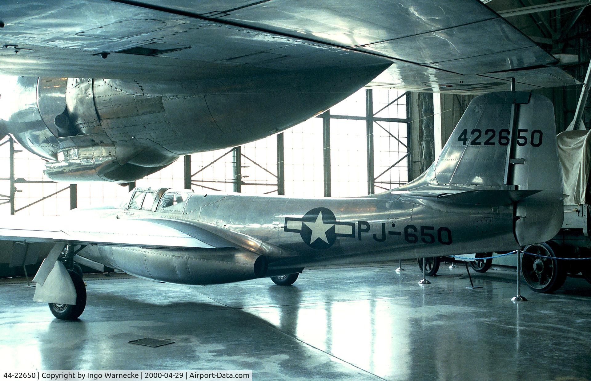 44-22650, 1944 Bell P-59B Airacomet C/N 27-58, Bell P-59B Airacomet of the USAF at the USAF Museum, Dayton OH
