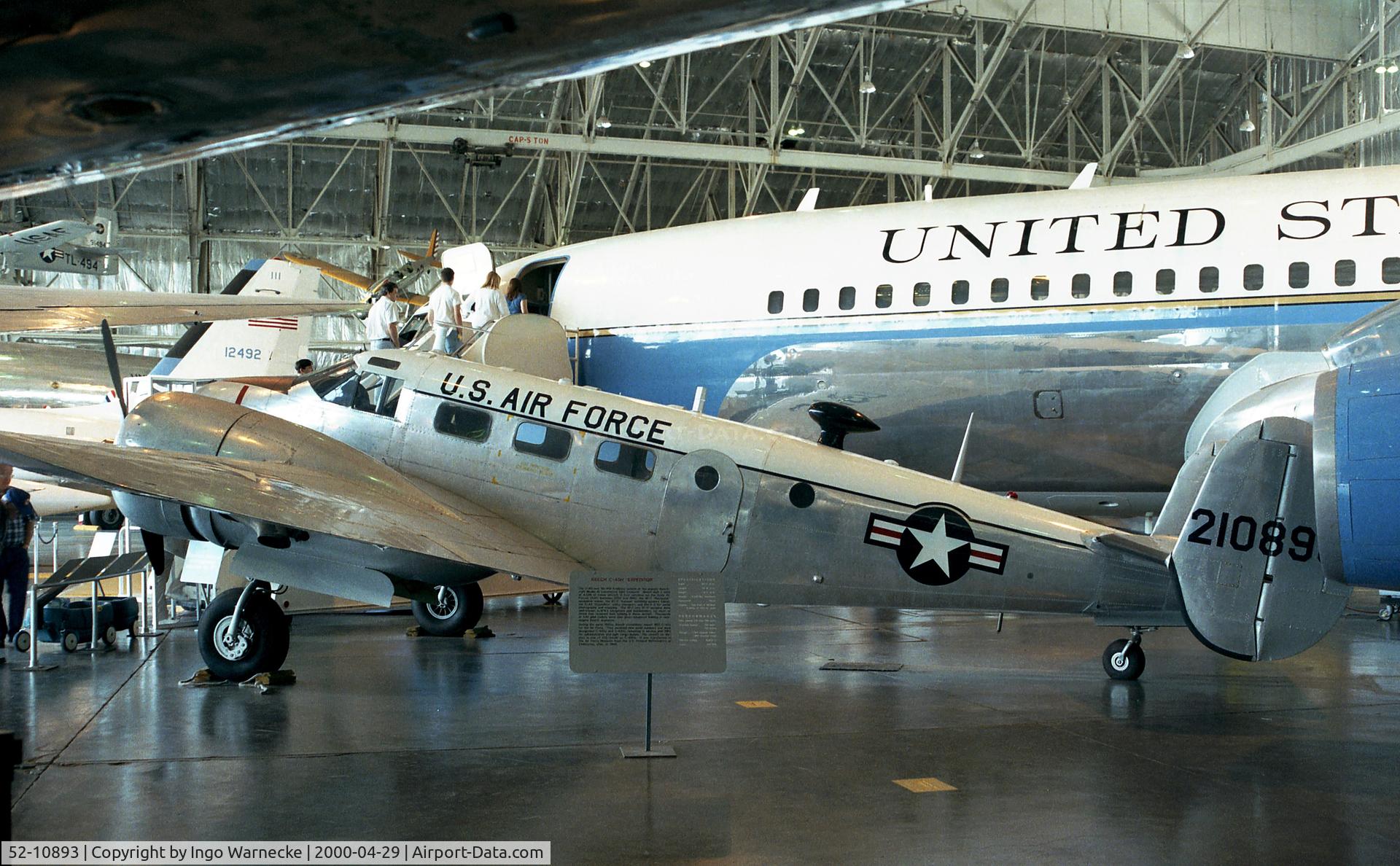 52-10893, 1952 Beech C-45H Expeditor C/N AF-823, Beechcraft C-45H Expeditor of the USAF at the USAF Museum, Dayton OH