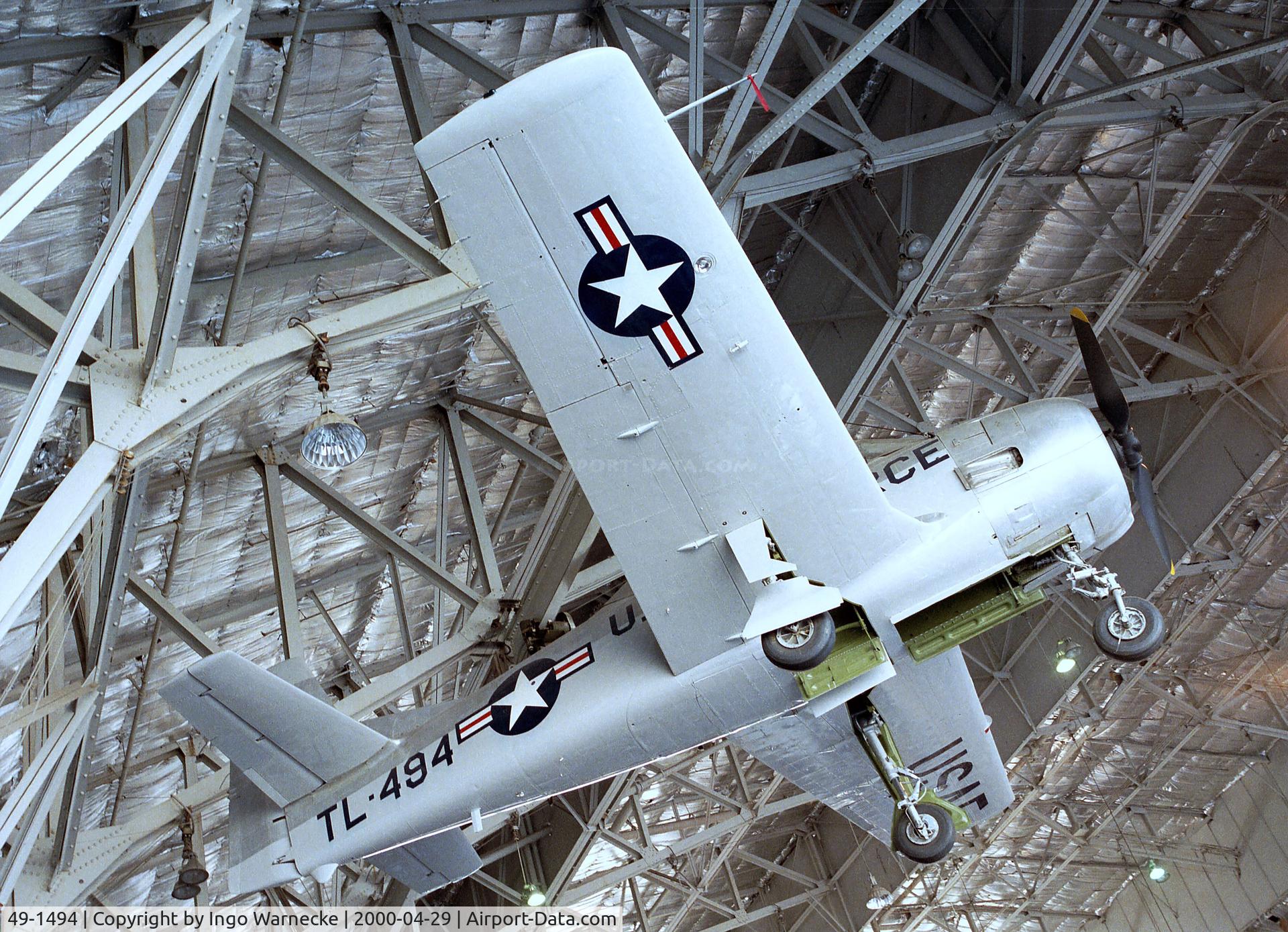 49-1494, 1950 North American T-28A Trojan C/N 159-6, North American T-28A Trojan of the USAF at the USAF Museum, Dayton OH