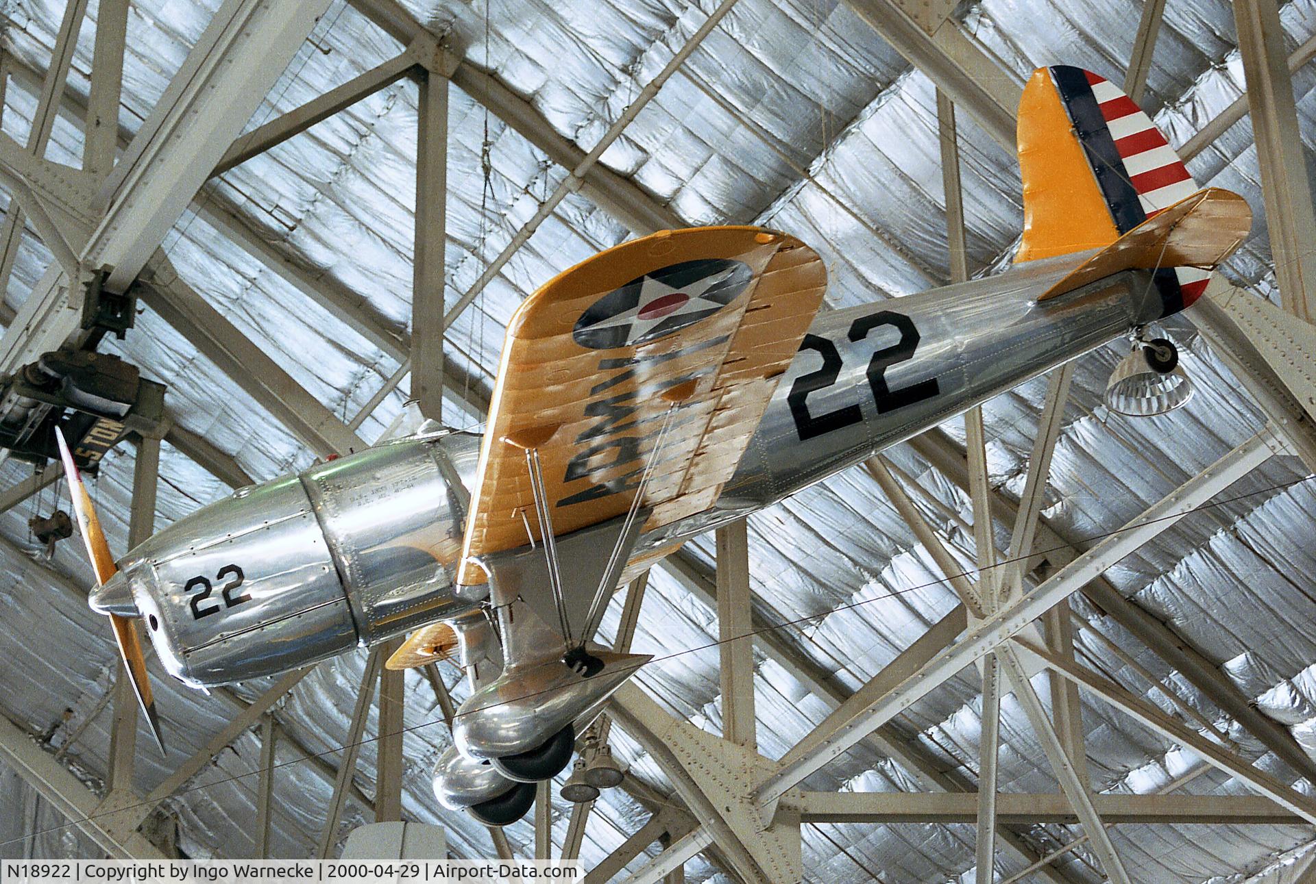 N18922, 1939 Ryan Aeronautical ST-A C/N 312, Ryan ST-A (YPT-16) at the USAF Museum, Dayton OH