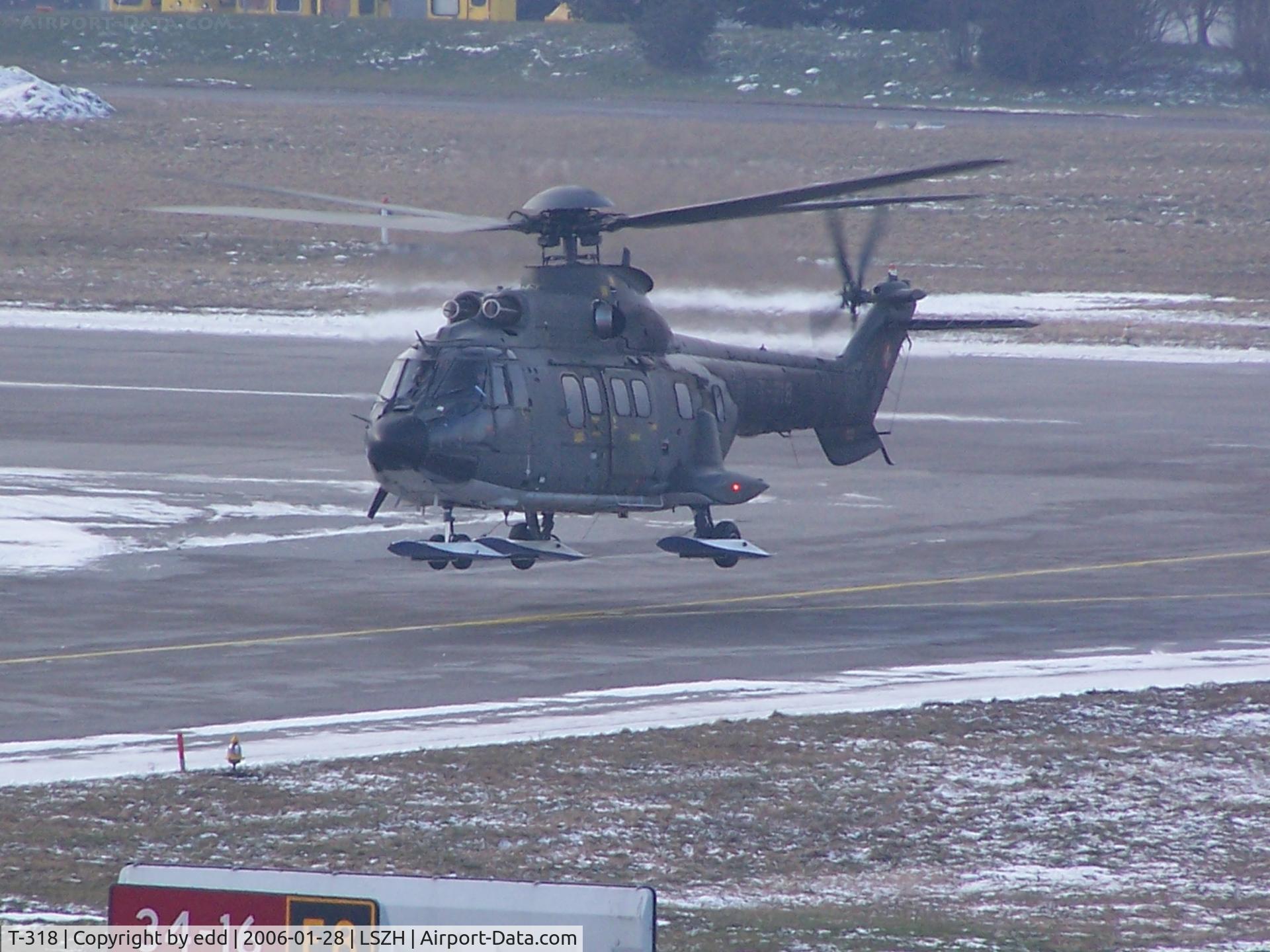 T-318, Aerospatiale TH89 Super Puma (AS-332M1) C/N 2340, swiss air force