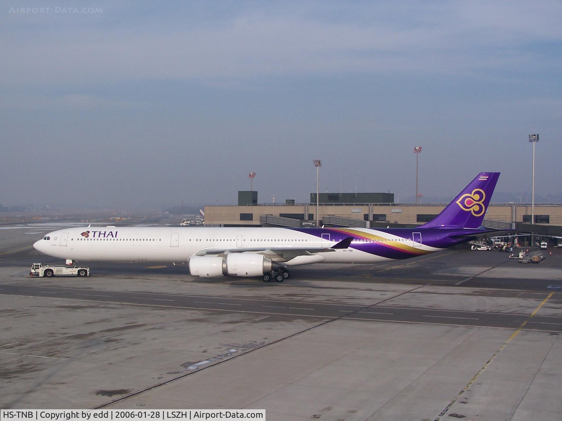 HS-TNB, 2005 Airbus A340-642 C/N 681, taxien to runway 16