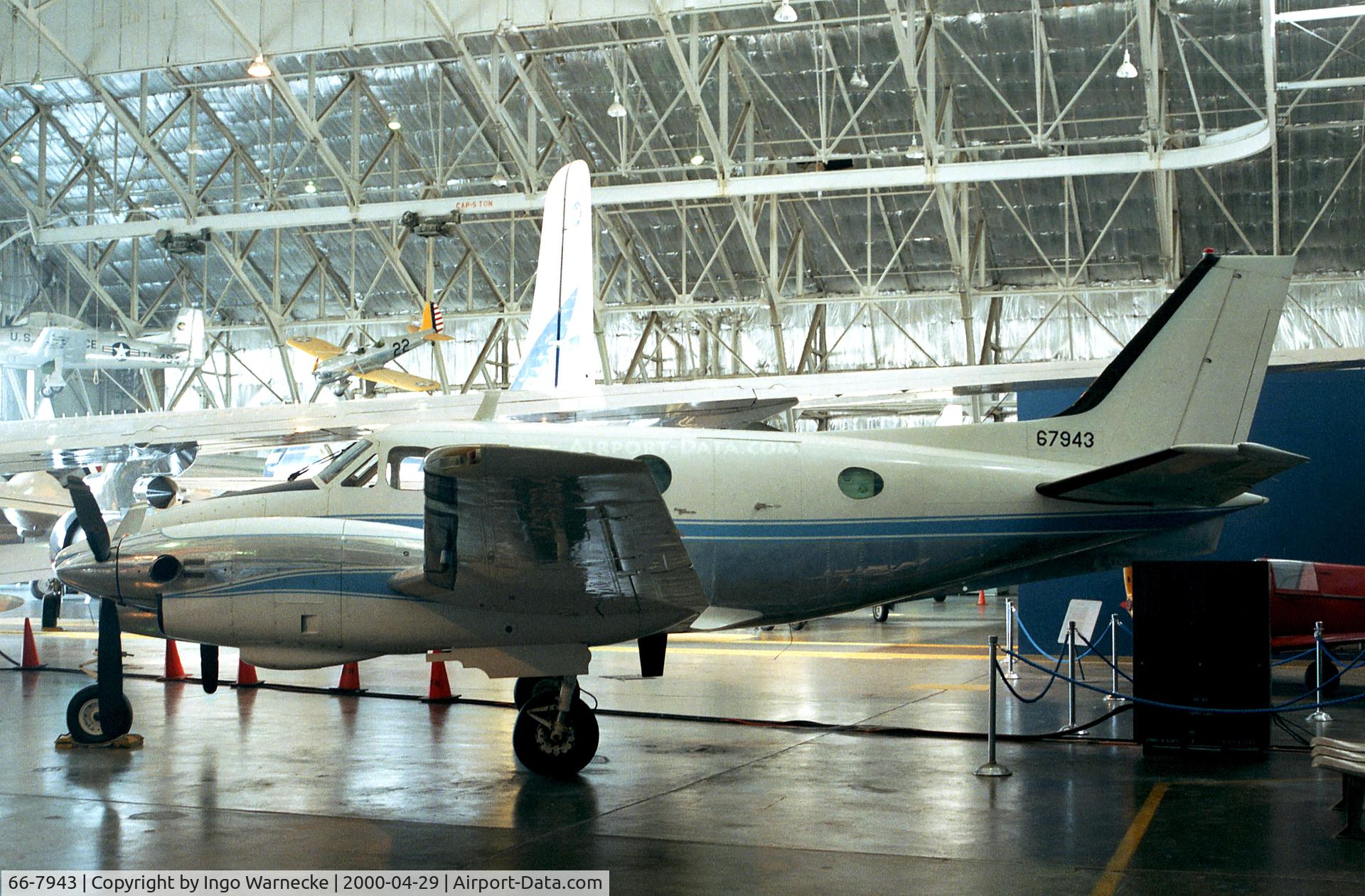 66-7943, 1966 Beech VC-6A King Air C/N LJ.91, Beechcraft VC-6A King Air of the USAF at the USAF Museum, Dayton OH