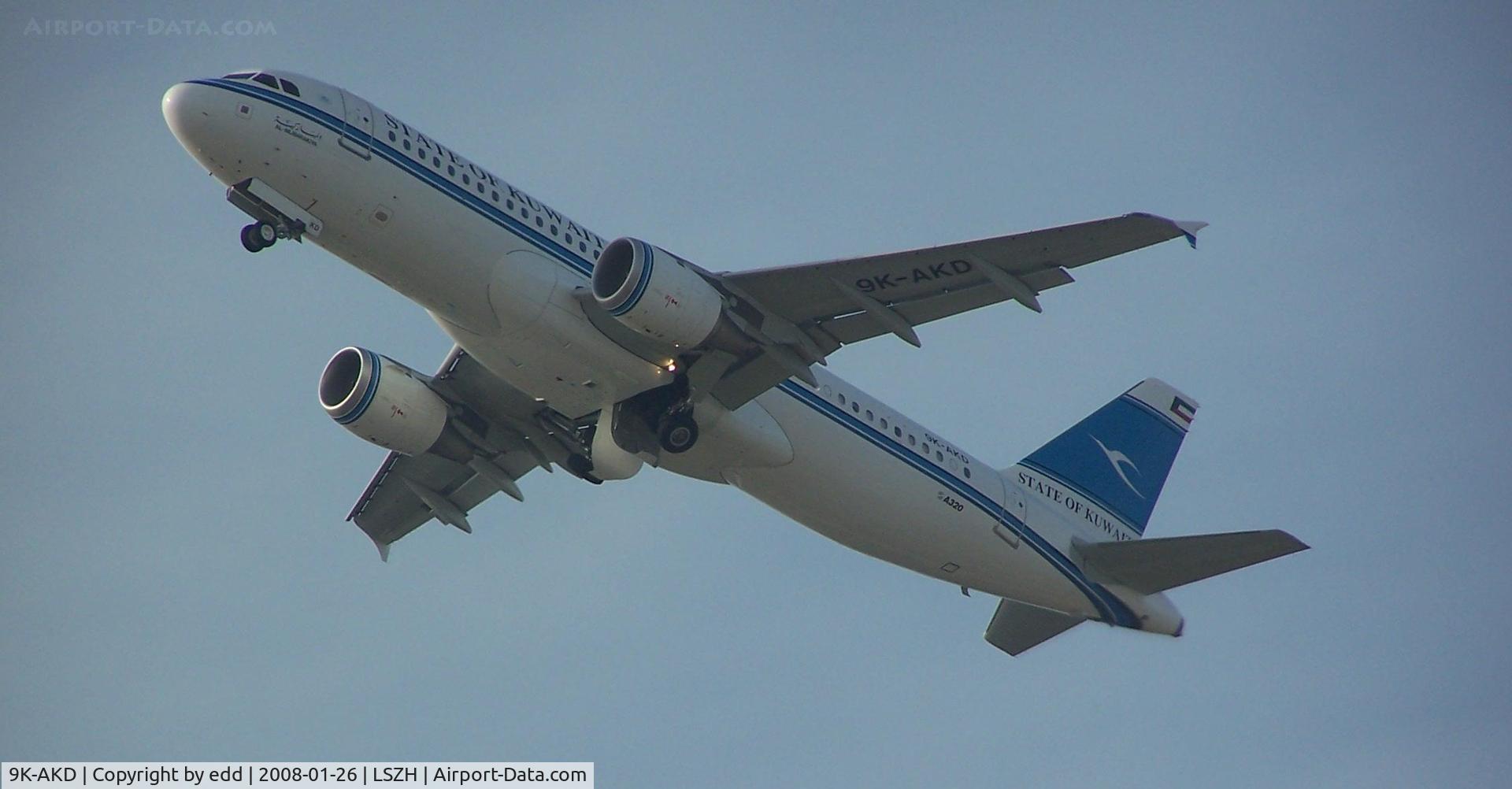 9K-AKD, 2003 Airbus A320-212 C/N 2046, in take off
