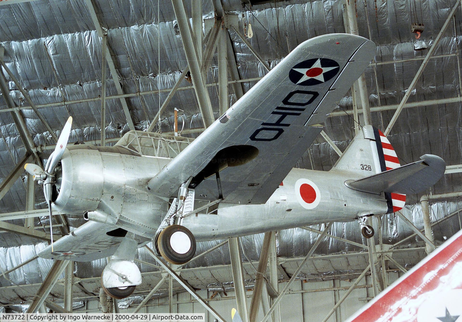 N73722, 1939 North American O-47B C/N 51-1025, North American O-47B of the USAAF at the USAF Museum, Dayton OH