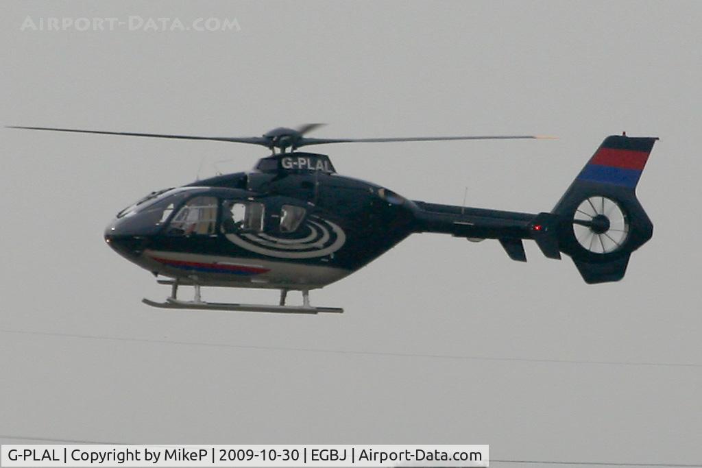 G-PLAL, 2005 Eurocopter EC-135T-2 C/N 0407, Returning to Staverton.