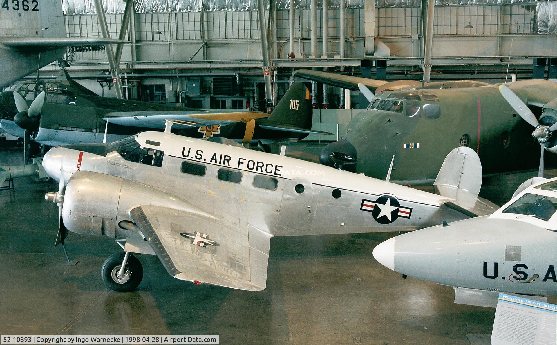 52-10893, 1952 Beech C-45H Expeditor C/N AF-823, Beechcraft C-45H Expeditor of the USAF at the USAF Museum, Dayton OH