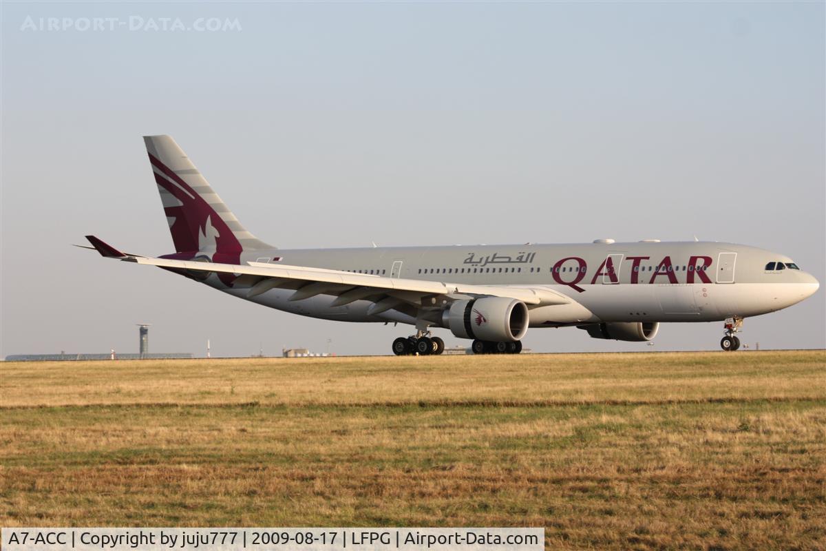 A7-ACC, 2003 Airbus A330-202 C/N 511, on landing at CDG
