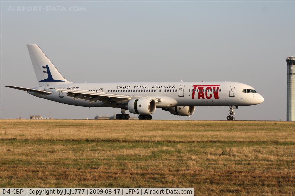 D4-CBP, 2001 Boeing 757-2Q8 C/N 30045, on landing at CDG