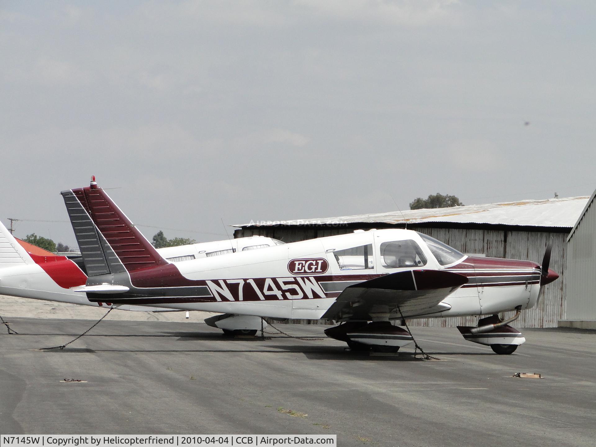 N7145W, 1963 Piper PA-28-180 C/N 28-972, Parked in transient parking