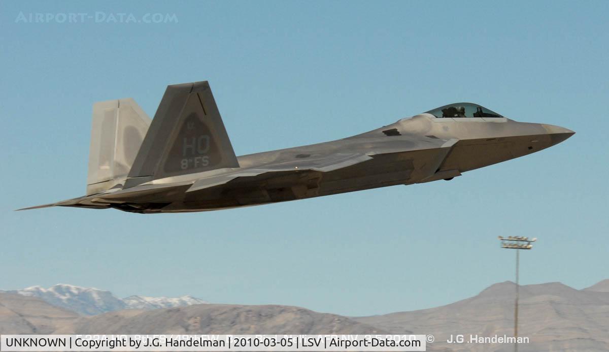 UNKNOWN, Lockheed Martin F-22A Raptor C/N unknown, 8thFS/49FW Boss Bird on take off