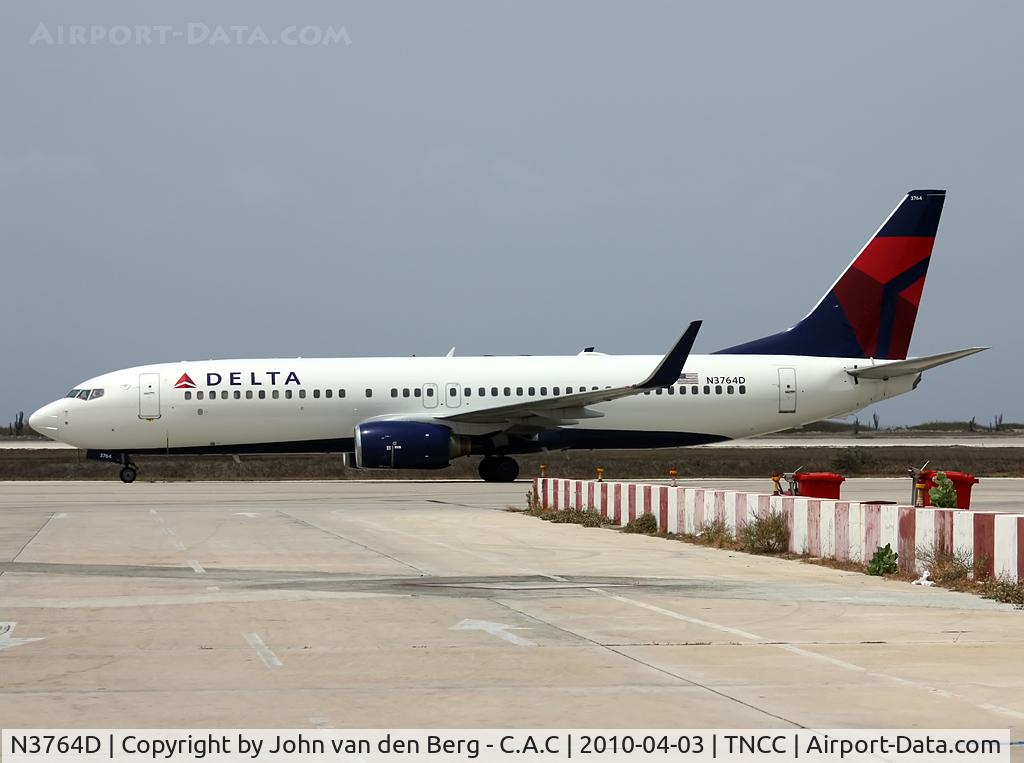 N3764D, 2001 Boeing 737-832 C/N 30818, Delta Air Lines B 737-832 (30818/1006) N3764D @ TNCC / CUR