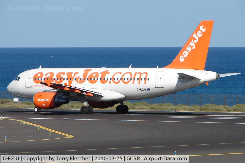 G-EZIU, 2005 Airbus A319-111 C/N 2548, Easyjet A319 at Arrecife , Lanzarote in March 2010