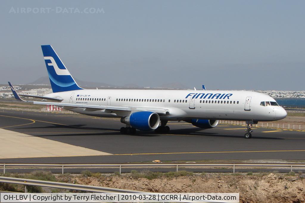 OH-LBV, 2002 Boeing 757-2Q8 C/N 30046, Finnair wingletted B757 at Arrecife , Lanzarote in March 2010