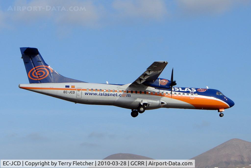 EC-JCD, 1995 ATR 72-202 C/N 452, Islas ATR 72 at Arrecife , Lanzarote in March 2010