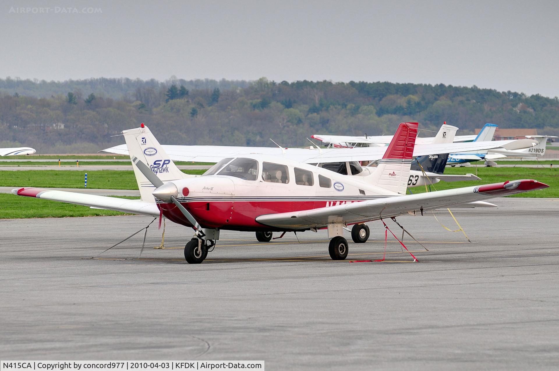 N415CA, 1999 Piper PA-28-181 C/N 2843215, Seen at KFDK on 4/3/2010.
