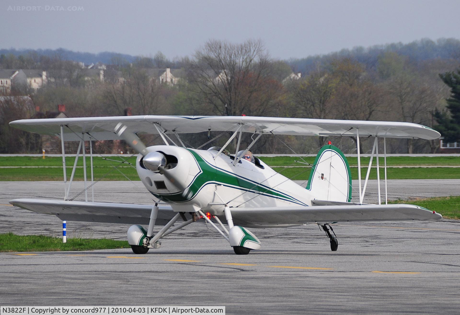 N3822F, 1977 Great Lakes 2T-1A-2 Sport Trainer C/N 0790, Seen at KFDK on 4/3/2010.