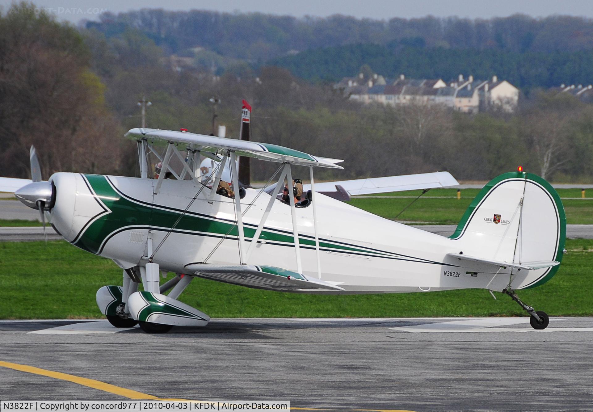 N3822F, 1977 Great Lakes 2T-1A-2 Sport Trainer C/N 0790, Seen at KFDK on 4/3/2010.