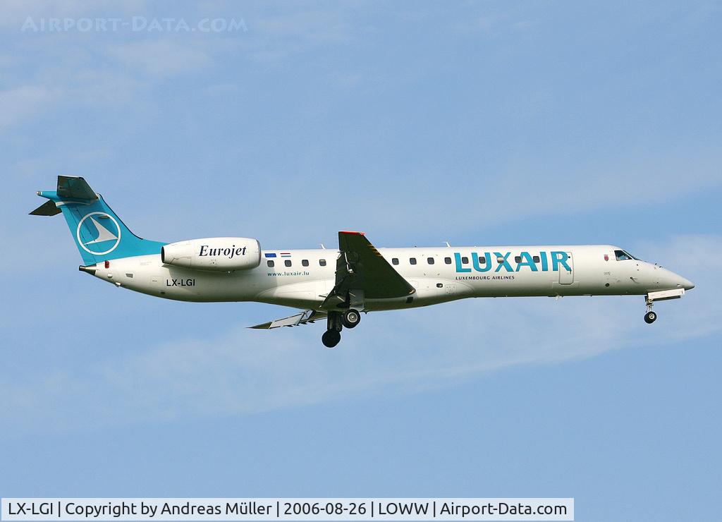 LX-LGI, 2000 Embraer EMB-145LU (ERJ-145LU) C/N 145369, Classic livery.