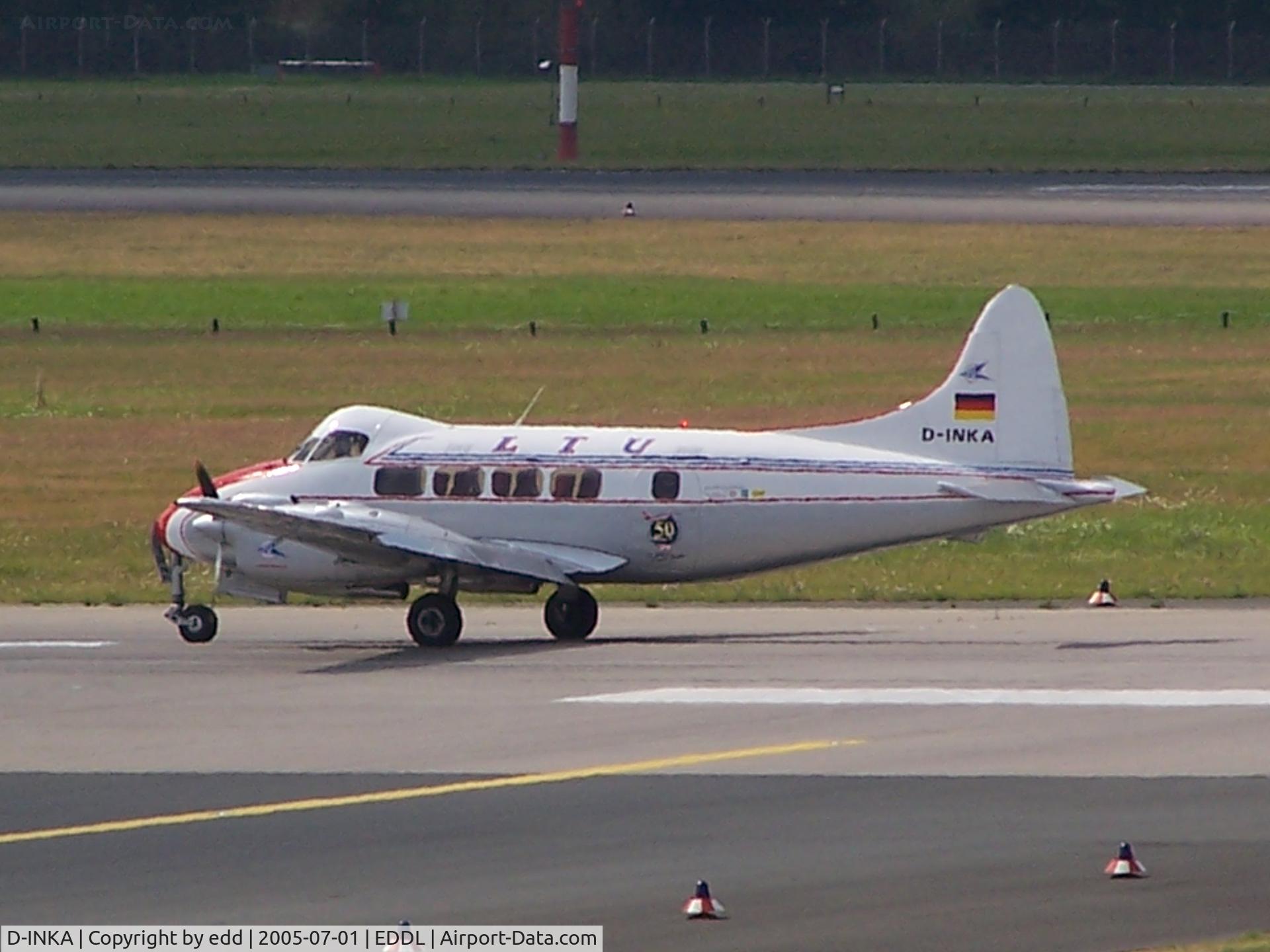 D-INKA, 1949 De Havilland DH-104 Devon C.2 C/N 04266, ready for take off