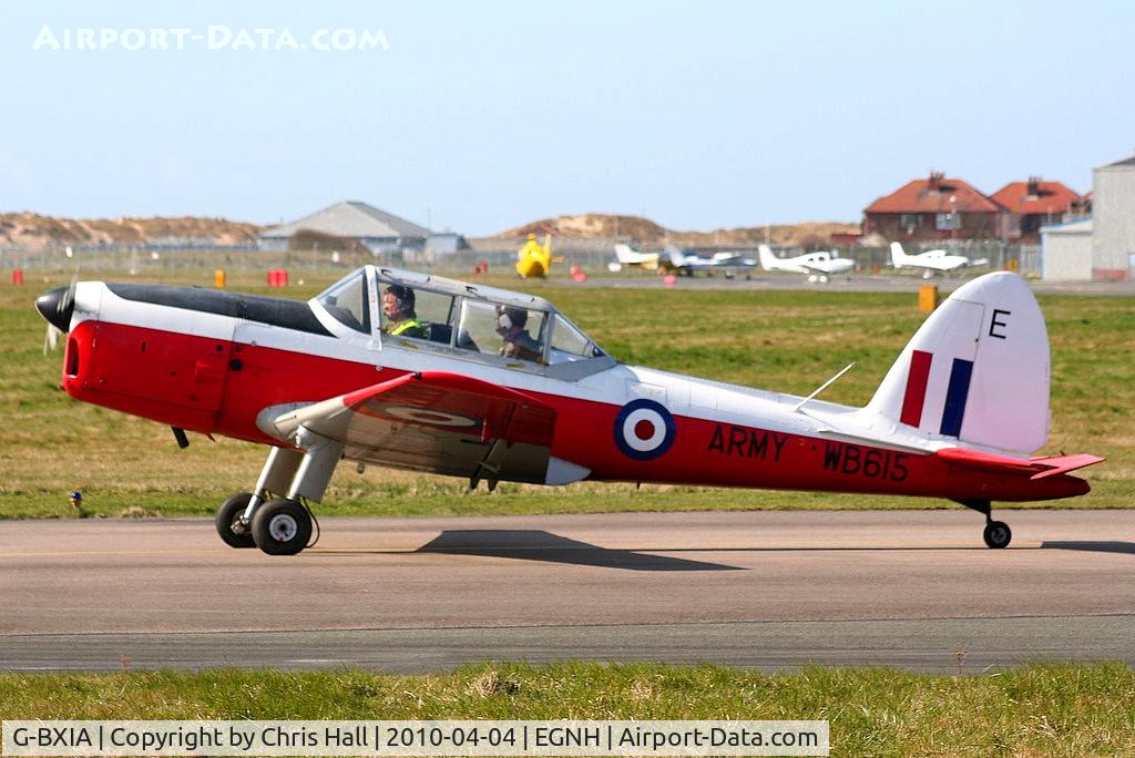 G-BXIA, 1950 De Havilland DHC-1 Chipmunk T.10 C/N C1/0056, wearing its former Army Air Corps ID WB615