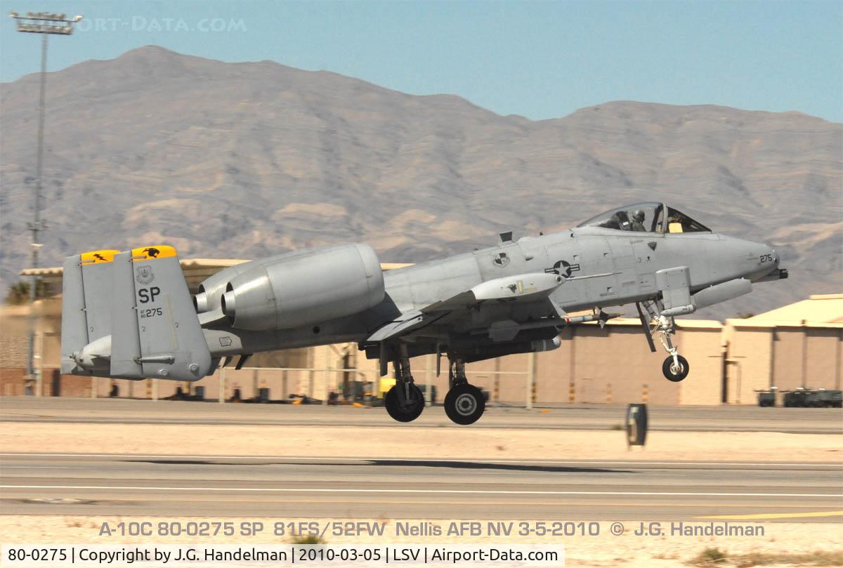 80-0275, 1980 Fairchild Republic A-10C Thunderbolt II C/N A10-0625, Hog take off