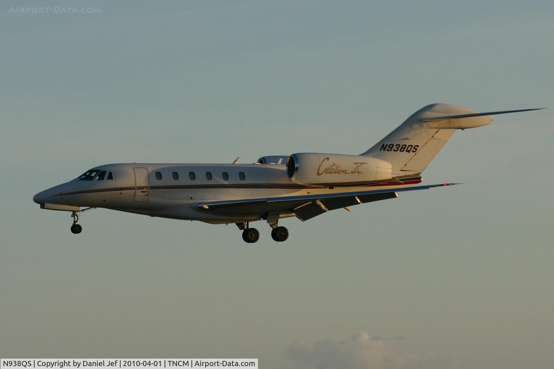 N938QS, 2001 Cessna 750 Citation X Citation X C/N 750-0183, N938QS landing at TNCM