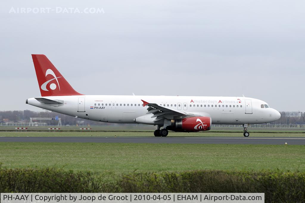 PH-AAY, 1995 Airbus A320-232 C/N 527, Easterflight at Amsterdam.