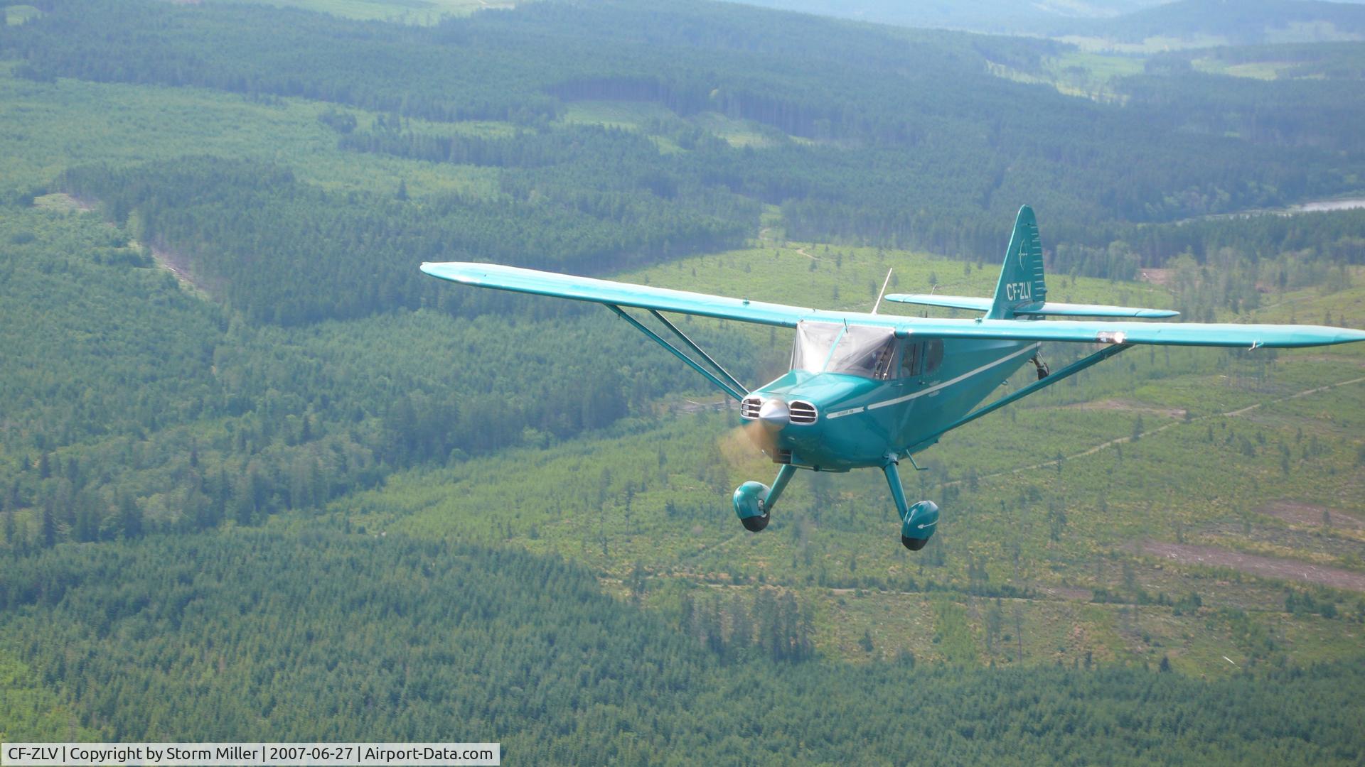 CF-ZLV, 1946 Stinson 108X Voyager C/N 108 805X, Over Vancouver Island
