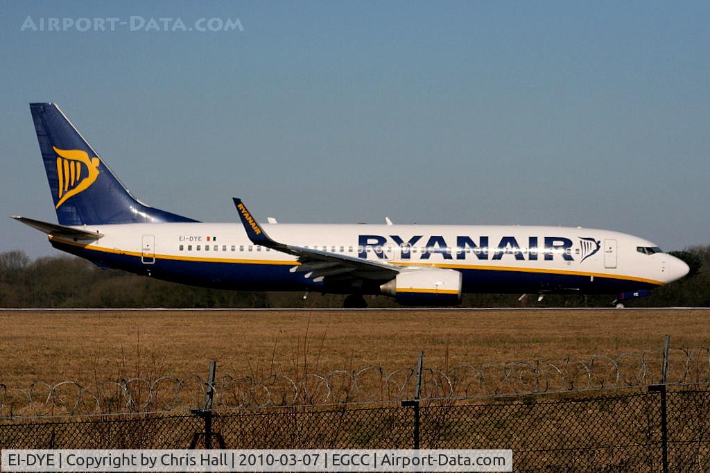 EI-DYE, 2008 Boeing 737-8AS C/N 36568, Ryanair