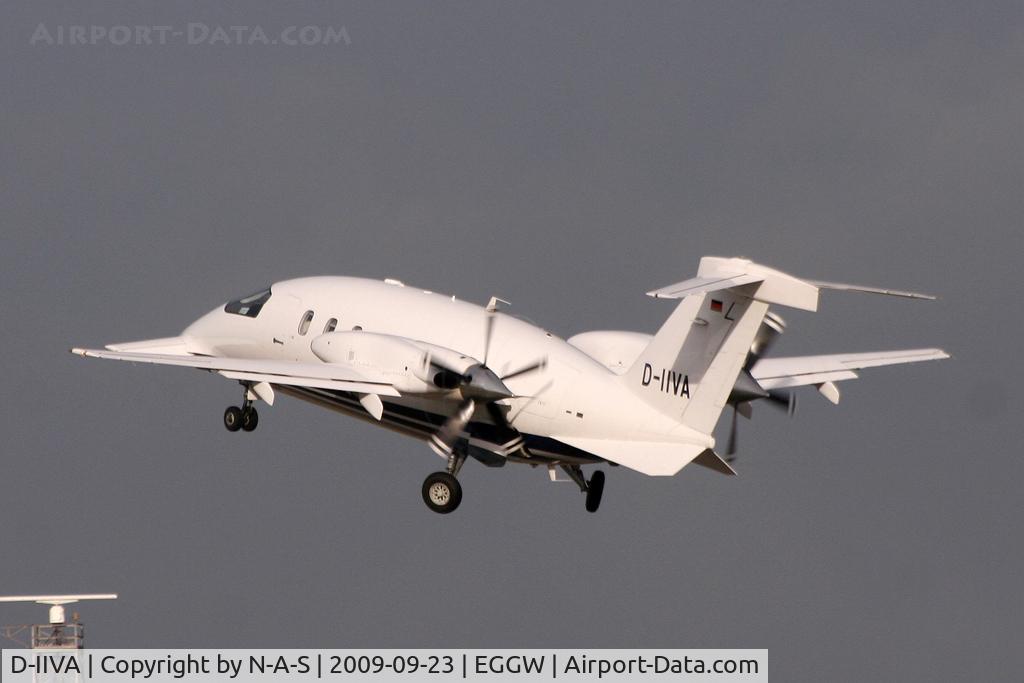 D-IIVA, 2007 Piaggio P-180 Avanti II C/N 1125, Departing after a short visit