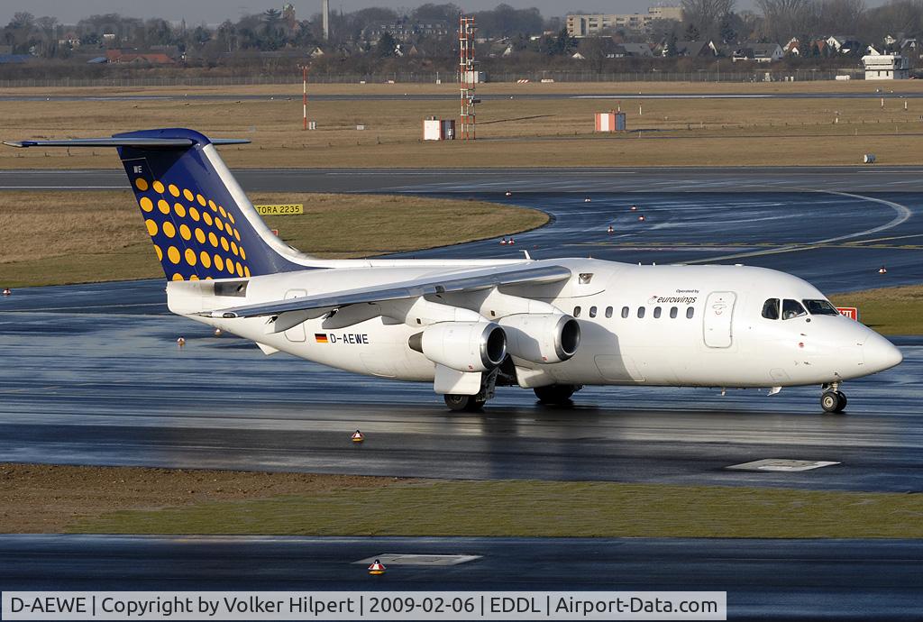 D-AEWE, 1987 British Aerospace BAe.146-200 C/N E2077, at dus