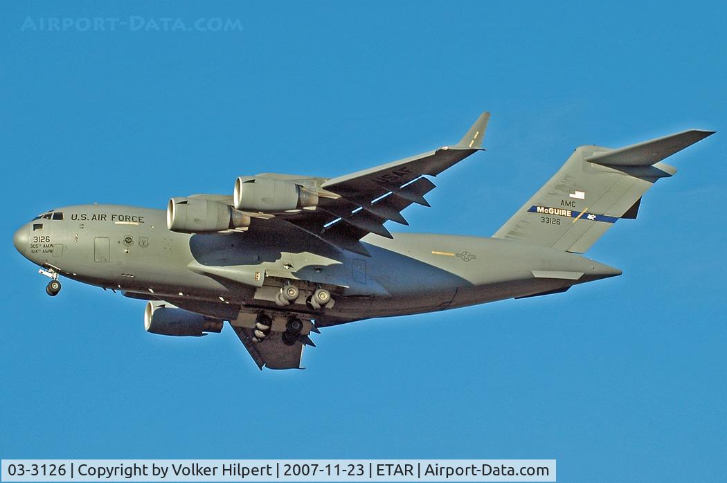 03-3126, 2003 Boeing C-17A Globemaster III C/N 50134/F133/P126, at RMS