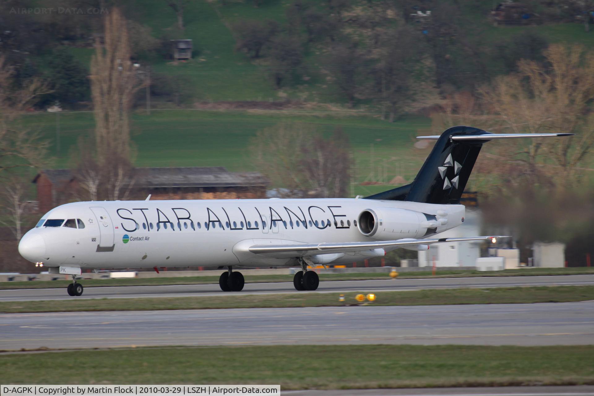 D-AGPK, 1990 Fokker 100 (F-28-0100) C/N 11313, .
