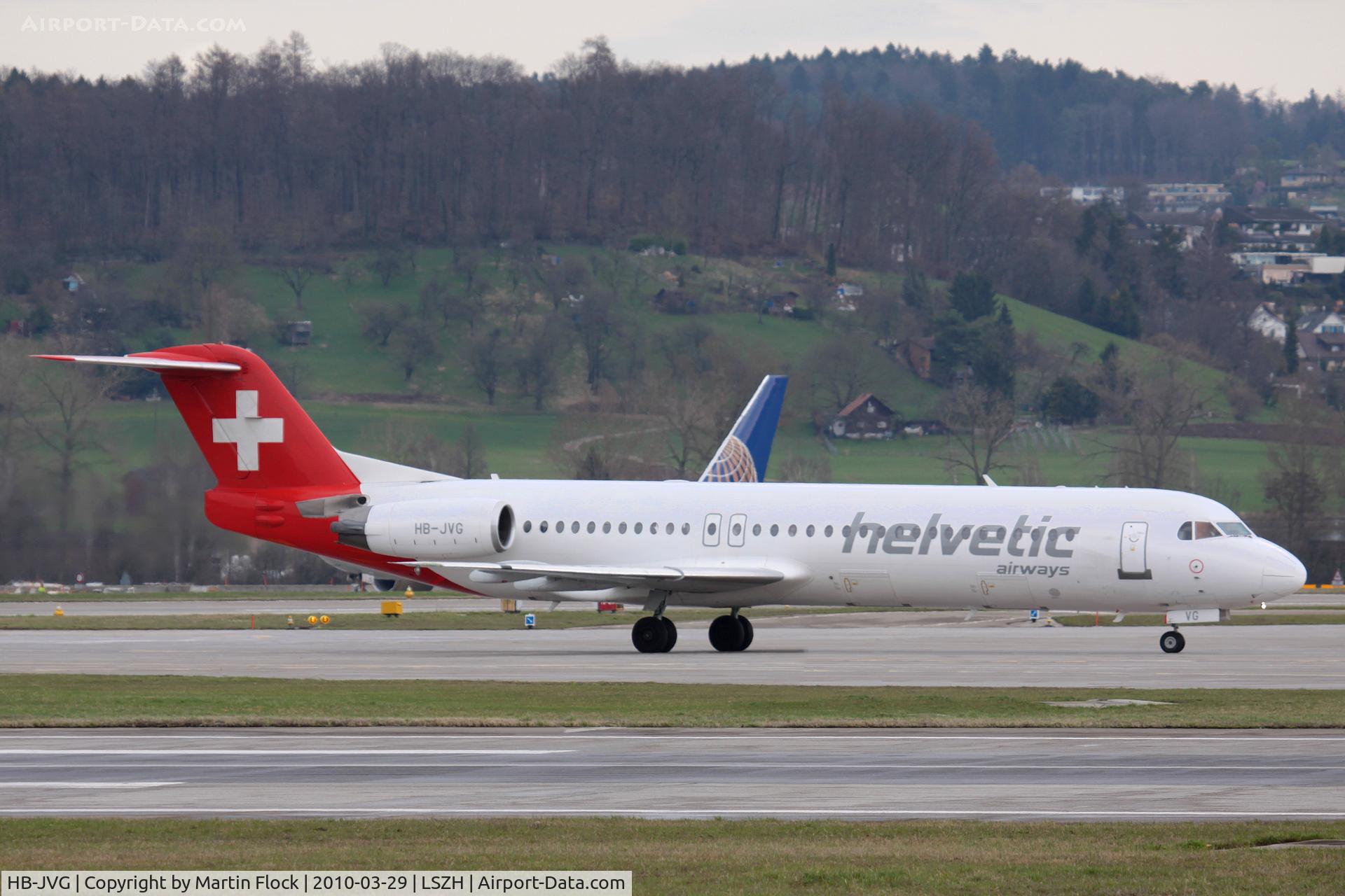 HB-JVG, 1993 Fokker 100 (F-28-0100) C/N 11478, .