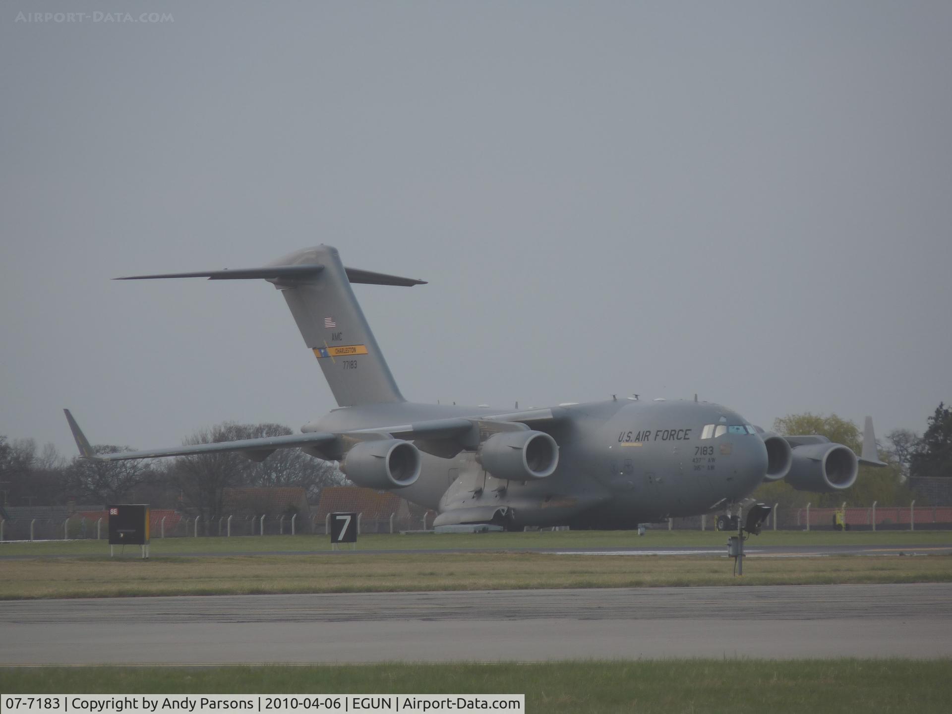 07-7183, 2007 Boeing C-17A Globemaster III C/N P-183, Visiting Mildenhall