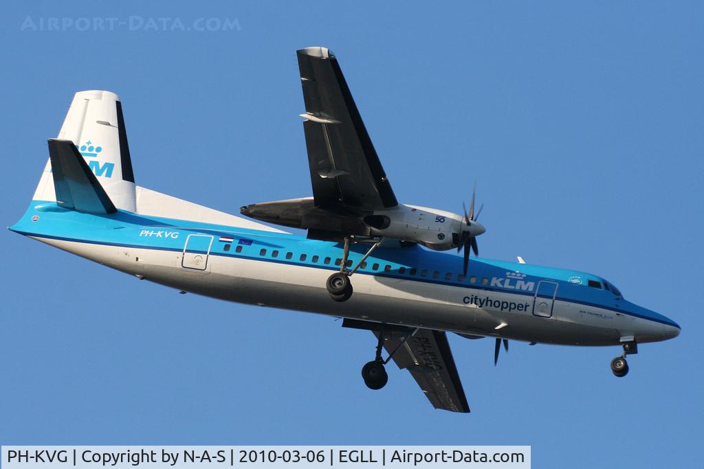 PH-KVG, 1991 Fokker 50 C/N 20211, Arriving 09L, My last KLM F50 service