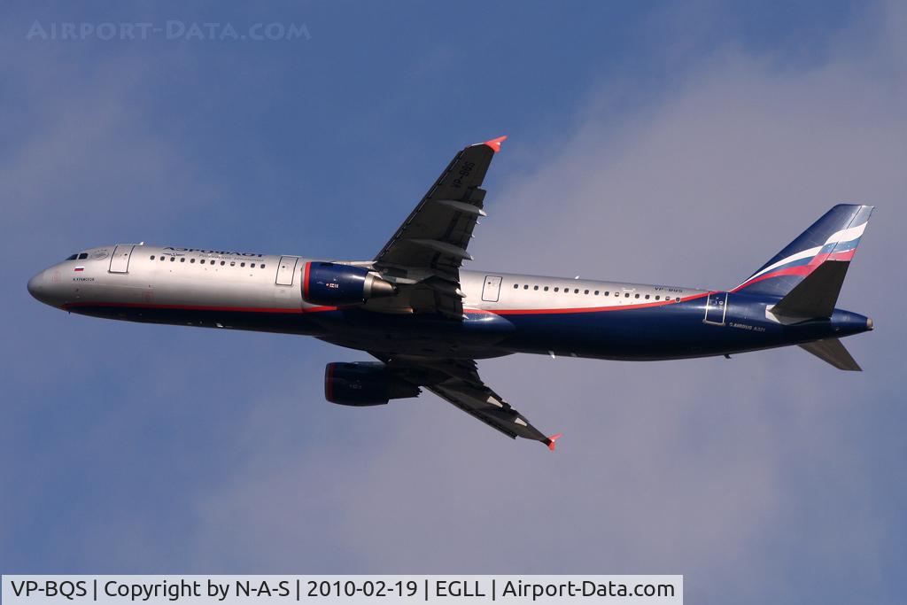 VP-BQS, 2006 Airbus A321-211 C/N 2912, Departing 27L