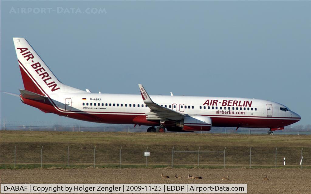 D-ABAF, 2001 Boeing 737-86J C/N 30878, Both, technic and nature, we have at LEJ