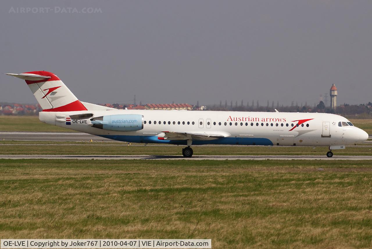 OE-LVE, 1994 Fokker 100 (F-28-0100) C/N 11499, Austrian arrows Fokker F-100