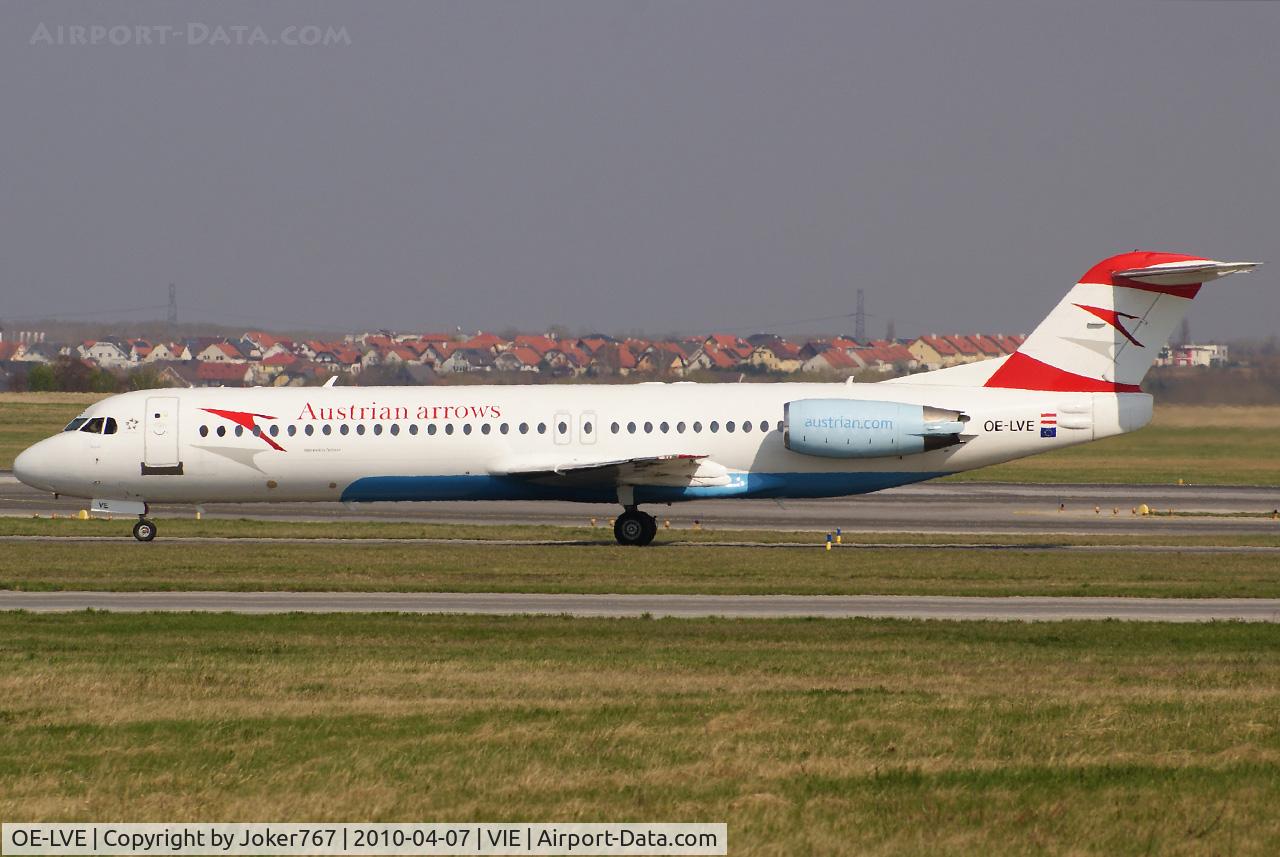 OE-LVE, 1994 Fokker 100 (F-28-0100) C/N 11499, Austrian arrows Fokker F-100