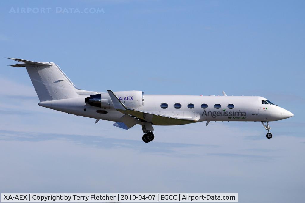 XA-AEX, 1988 Gulfstream Aerospace G-IV C/N 1064, Mexican Gulfstream at Manchester