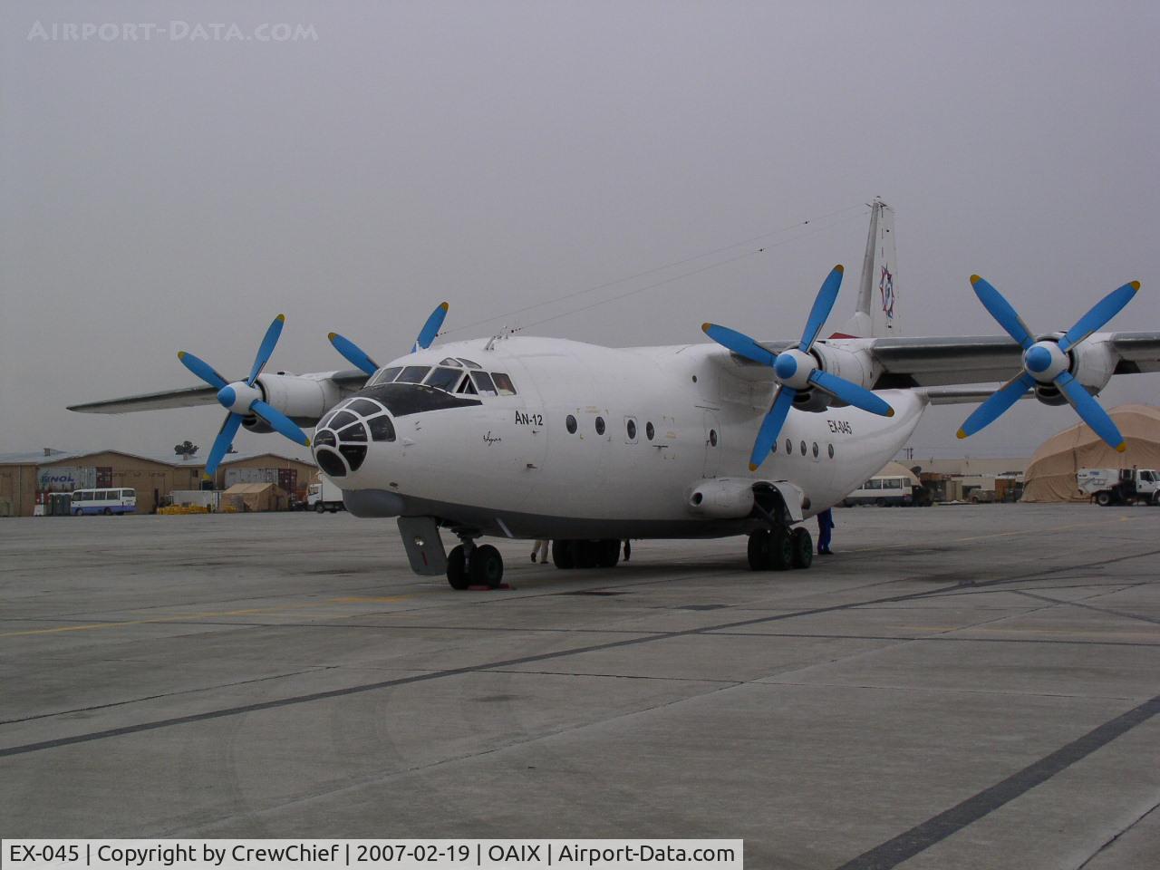 EX-045, Antonov An-12 C/N 2340602, Bagram AB Afganistan Feb 2007