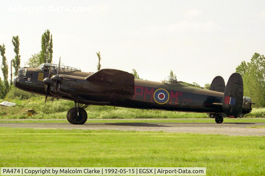PA474, 1945 Avro 683 Lancaster B1 C/N VACH0052/D2973, Avro 683 Lancaster B1 at North Weald Airfield in 1992.