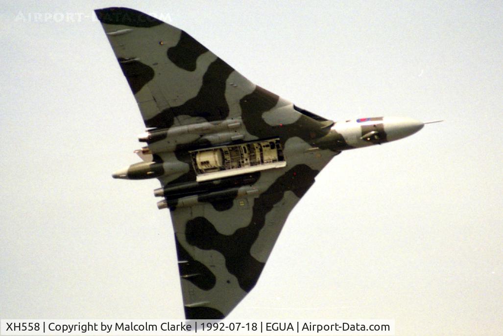XH558, , Avro 698 Vulcan B2 at RAF Upper Heyford's open Day in 1992.