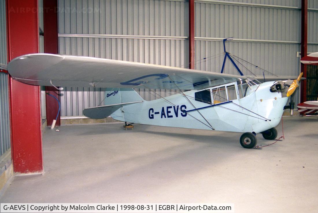 G-AEVS, 1937 Aeronca 100 C/N AB114, Aeronca 100 at Breighton Airfield, UK in 1998.
