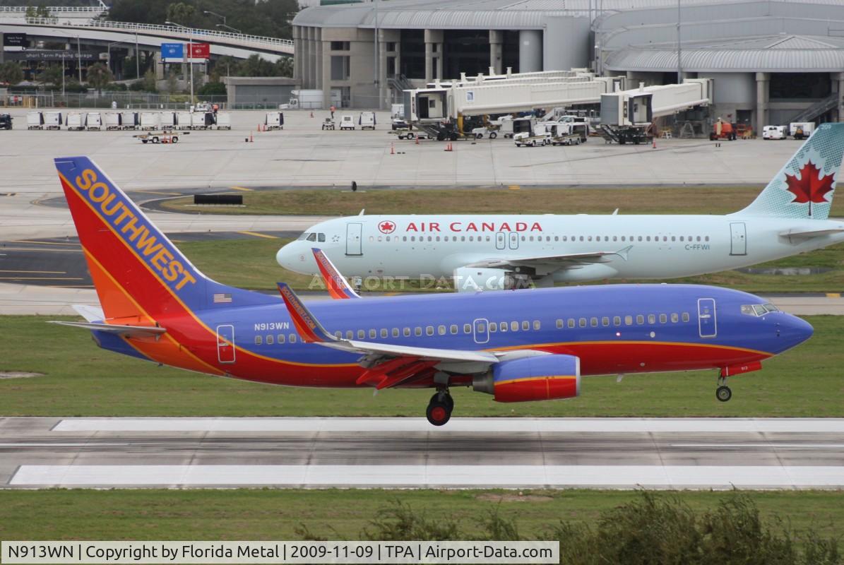 N913WN, 2008 Boeing 737-7H4 C/N 29840, Southwest 737-700